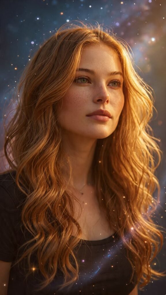 Long Strawberry Blonde Hair with Face-Framing Layers