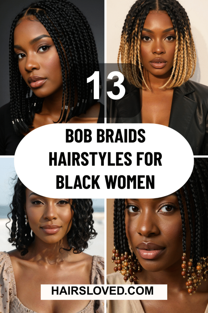 Bob Braids Hairstyles for Black Women