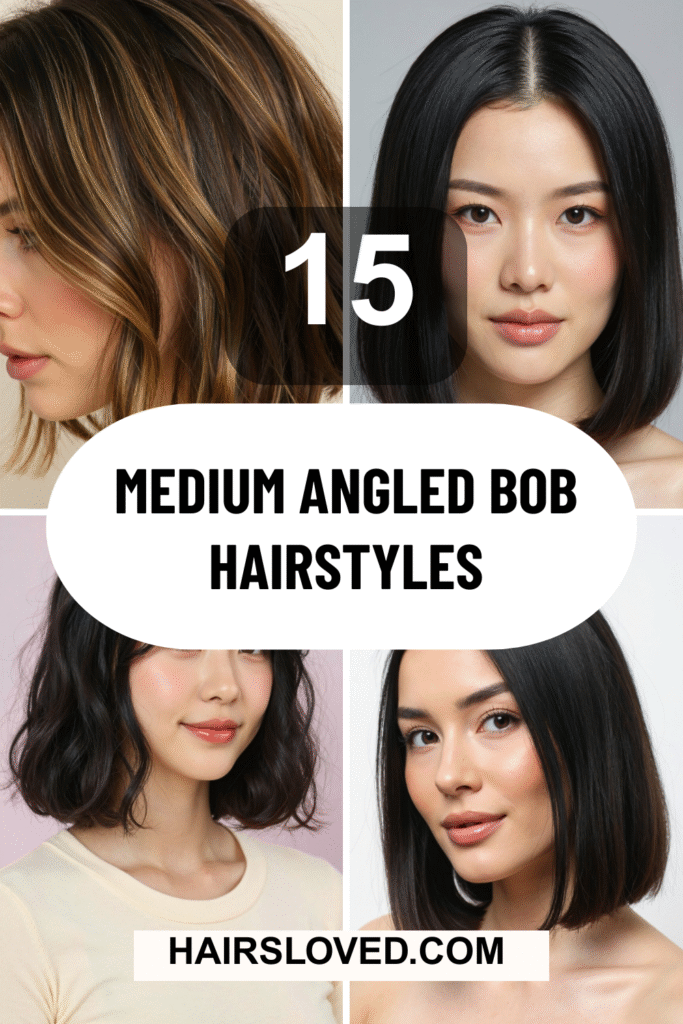 Medium Angled Bob Hairstyles