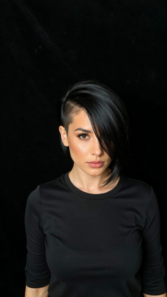 Medium Angled Bob With Undercut