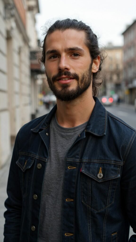 Medium Man Bun or Half Bun