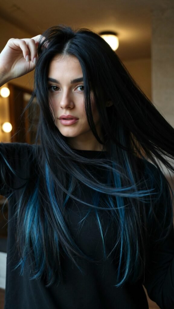 Peekaboo Blue Highlights