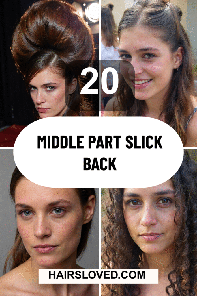 Middle Part Slick Back